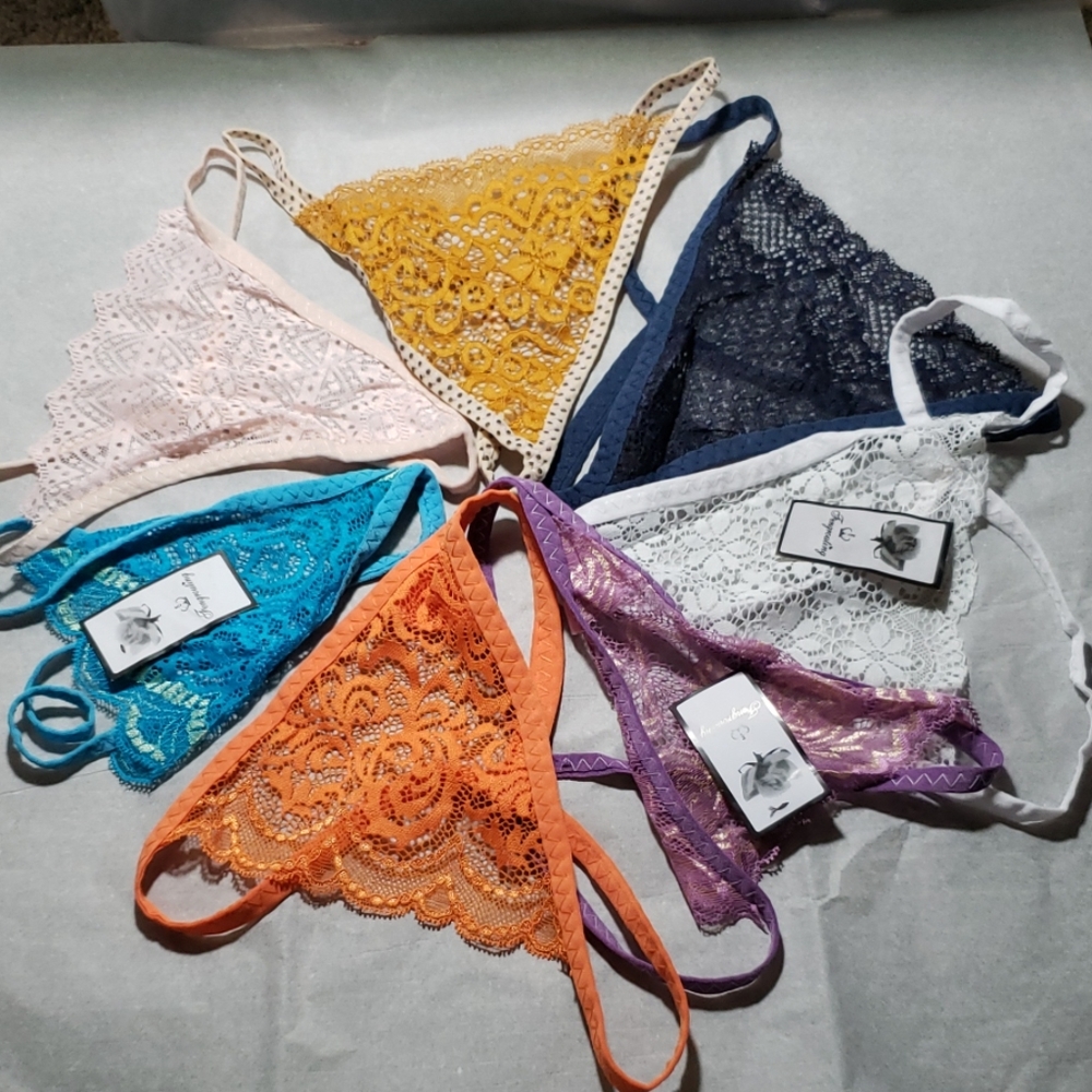 7 pair set of multi colored GString Underwear